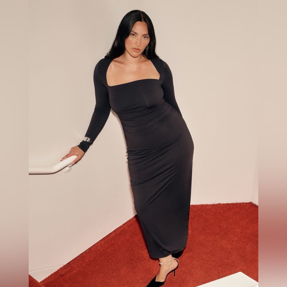 The A&F Ava Long-Sleeve Knit Maxi Dress Size XL Tall